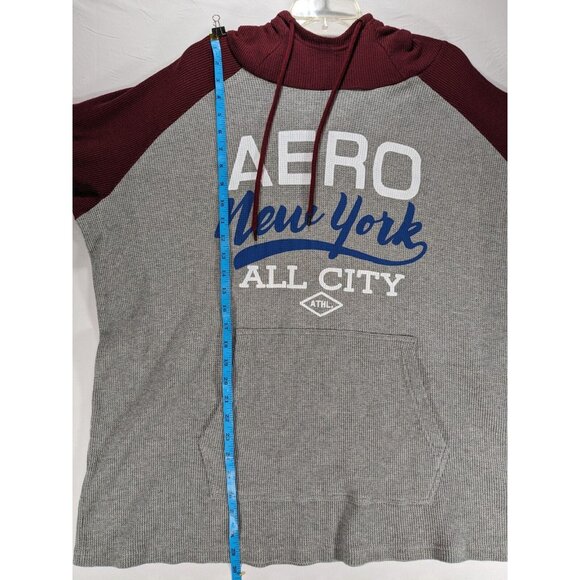 Aeropostale Aero New York All City Pullover Gray Red Athletic Hoodie Mens 3XL - Picture 4 of 5